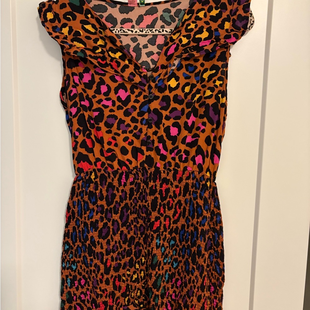 FARM Rio Leopard Print Mini Dress - Multicolor